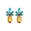 European And American Rhinestone Crystal Pineapple Alloy Earrings NHDP149309