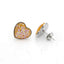 Simple Heart & Star Stainless Steel Crystal Earrings Set