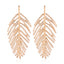 Metal Hollow Branches Leaves Leaves Exaggerated Earrings