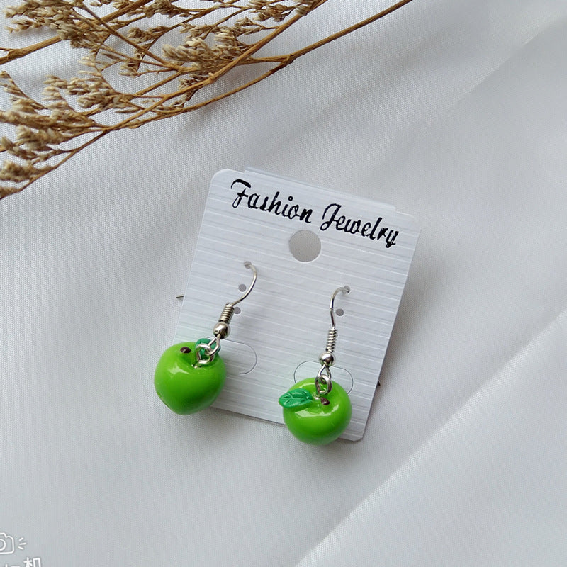 1 Pair Cute Fruit Resin Patchwork Women's Ear Hook