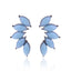 Glam Geometric Crystal Flower Drop Earrings for Women