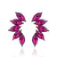 Glam Geometric Crystal Flower Drop Earrings for Women