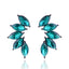 Glam Geometric Crystal Flower Drop Earrings for Women