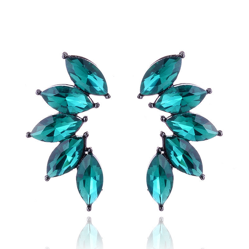 1 Pair Glam Geometric Alloy Inlay Artificial Crystal Women'S Drop Earrings