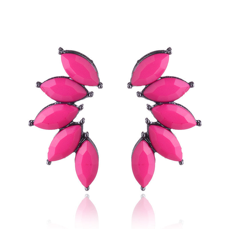 1 Pair Glam Geometric Alloy Inlay Artificial Crystal Women'S Drop Earrings