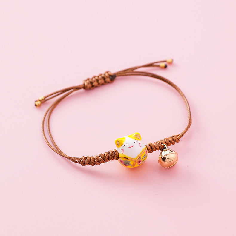 Alloy Korea Animal Bracelet  (Weaving Trumpet Cat Pink)  Fashion Jewelry NHMS2237-Weaving-trumpet-cat-pink