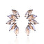 Glam Geometric Crystal Flower Drop Earrings for Women