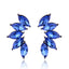 Glam Geometric Crystal Flower Drop Earrings for Women