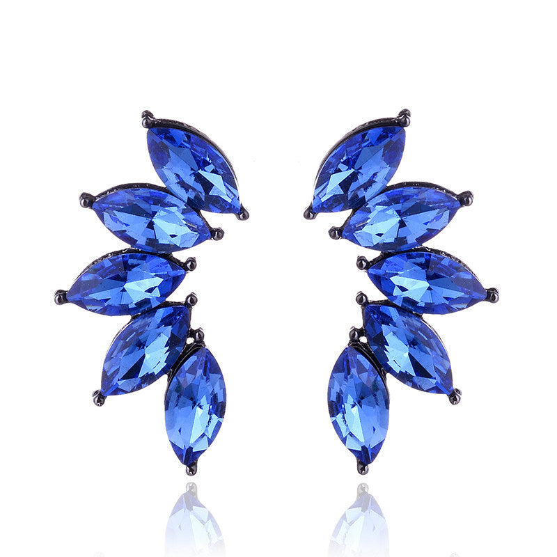 1 Pair Glam Geometric Alloy Inlay Artificial Crystal Women'S Drop Earrings