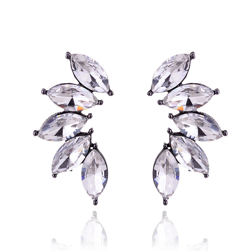 1 Pair Glam Geometric Alloy Inlay Artificial Crystal Women'S Drop Earrings