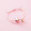 Alloy Ceramic Cat Tassel Bracelet - Pink Handcrafted Jewelry for Women