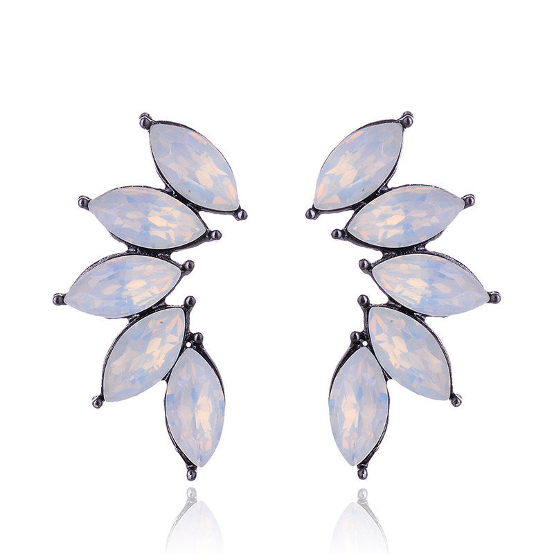 1 Pair Glam Geometric Alloy Inlay Artificial Crystal Women'S Drop Earrings