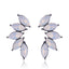 Glam Geometric Crystal Flower Drop Earrings for Women