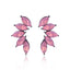 Glam Geometric Crystal Flower Drop Earrings for Women