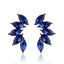 Glam Geometric Crystal Flower Drop Earrings for Women