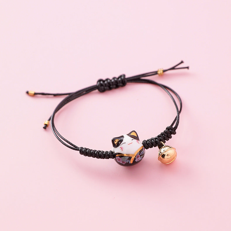Alloy Korea Animal Bracelet  (Weaving Trumpet Cat Pink)  Fashion Jewelry NHMS2237-Weaving-trumpet-cat-pink