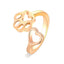 Simple Hollow Dog Paw Open Ring for Women