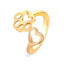 Simple Hollow Dog Paw Open Ring for Women