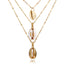 Casual Beach Shell Shell Metal Wholesale Three Layer Necklace