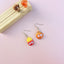 Creative Food Earrings - Hamburger, Fries, and Milk Bottle Design Ear Clips