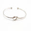 Geometric Metal Plated Rose Gold Open Bangle Bracelet for Women