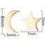 Fashion Asymmetrical Star and Moon Stainless Steel Ear Studs