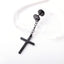 Fashion Star Cross Pendant Dumbbell Titanium Steel Men's Earring Jewelry