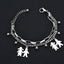 Fashion Titanium Steel Heart & Tree of Life Pendant Multi-layer Bracelet