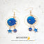 Lady Heart Asymmetric Blue Starry Sky Moon Universe Planet Earrings