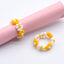 Pastoral Floral Seed Bead Handmade Women's Rings - Colorful Beaded Flower Design