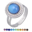 European Retro Palace Adjustable Mood Ring with Color-Changing Gem