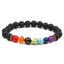 Fashion Beaded Multicolor Lava Stone Energy Bracelet for Men