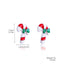 Fashion Christmas Tree Santa Claus Snowflake Alloy Inlay Rhinestones Women'S Ear Studs