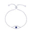 Evil Eye Zirconia Adjustable Bracelet with Full Diamond Design