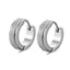 Fashion Polished Titanium Steel Hoop Earrings