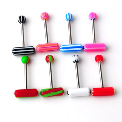 Acrylic Capsule Design Tongue and Nipple Piercing Jewelry Wholesale