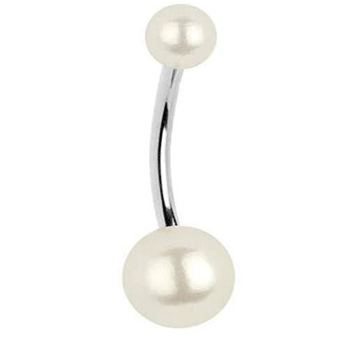 Body Piercing Jewelry Set Stainless Steel Pearl Short Navel Ring