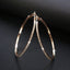 Simple Fashion Rhinestone Alloy Hoop Earrings