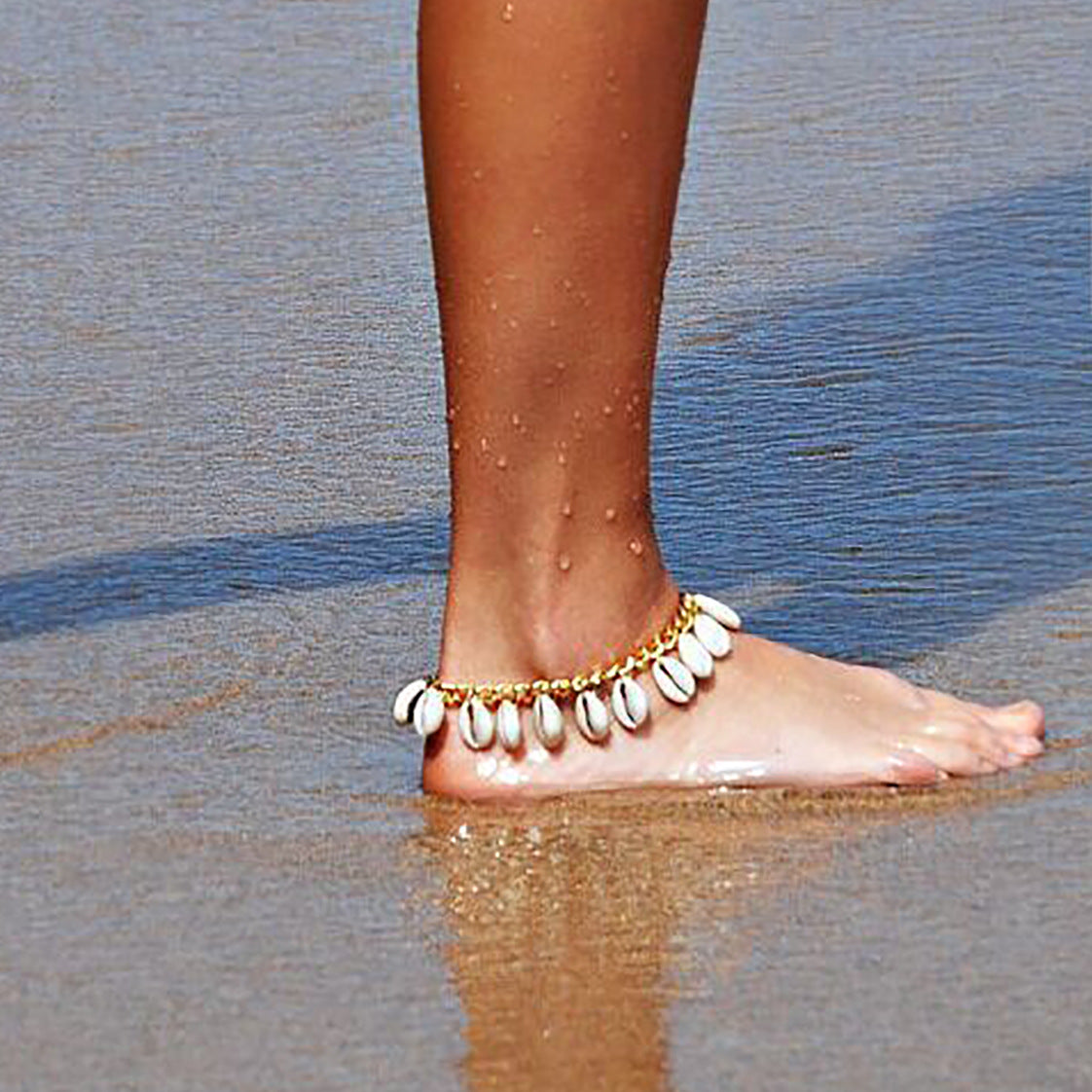 Bohemian Shell Pendant Alloy Anklet Jewelry