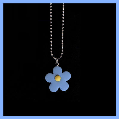 Cartoon Style Flower Plastic Women's Pendant Necklace 1 Piece