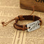 Braided Alloy Cupid Arrow Heart Cowhide Leather Adjustable Couple Bracelet