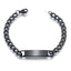 Men's Stainless Steel Curved Bracelet - Customizable Engraving Trend Jewelry
