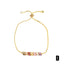 18k Gold Plated Geometric Gemstone & Zircon Crystal Bracelet