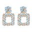 Women's Geometric Rhinestone Alloy Earrings - Elegant Statement Studs