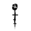 Fashion Black Punk Titanium Cross Steel Ear Clips