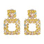 Womens Geometric Rhinestone Alloy Earrings NHJJ124315