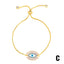 Retro Rainbow Devil's Eye Gold Plated Zircon Bracelet