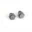 1 Pair Hip-Hop Geometric Cross Titanium Steel Hexagon Stud Earrings