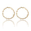 Women's Leaf Design Alloy Earrings - Irregular Circle Studs