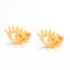 Fashion Devil's Eye Alloy Stud Earrings - Gold & Silver Tone